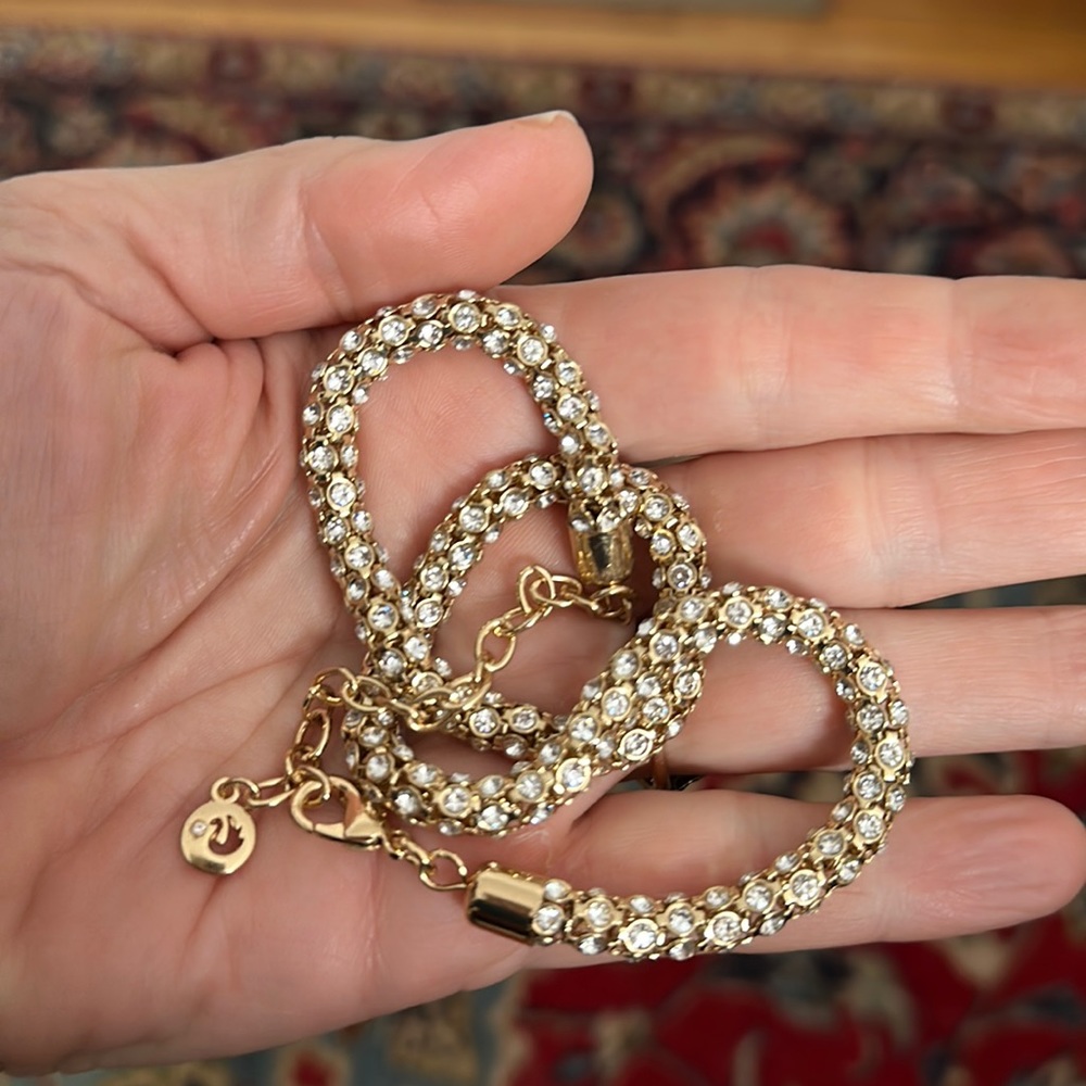 Marked With A Swan On The Hang Tag, Swarovski Crystals Necklace, Stunning